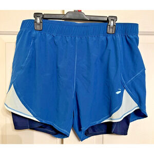 Brooks Women's Chaser 2-in-1 5" inseam Running Shorts Blue Size XL